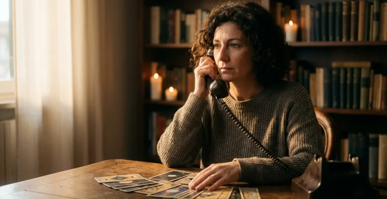 Consultazione professionale di cartomanzia al telefono in ambiente intimo